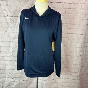 NWT Nike navy  Pullover lightweight long sleeve Hoodie women medium HF7108-419